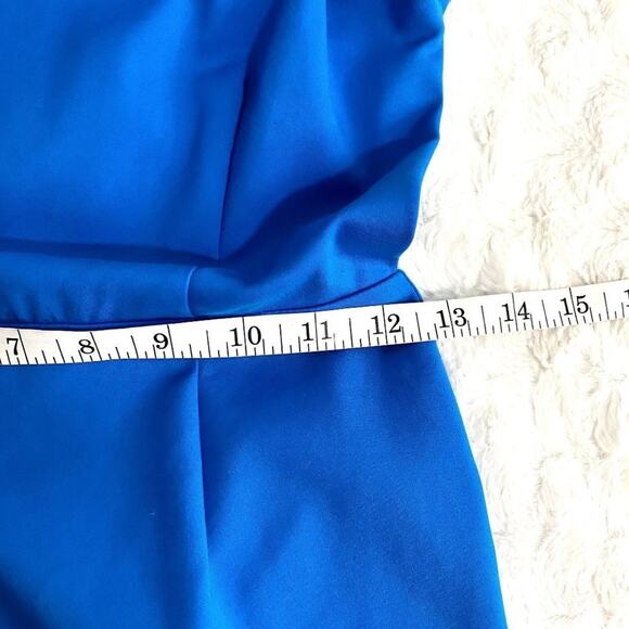 Superdown Blue Backless Sleeveless High Neck Sheath Party Summer Mini Dress S - Picture 7 of 8